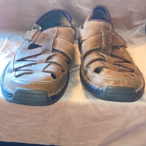 Timberland Men’s Brown Leather Slip On Shoe-Size 9.5 - Picture 2 of 10